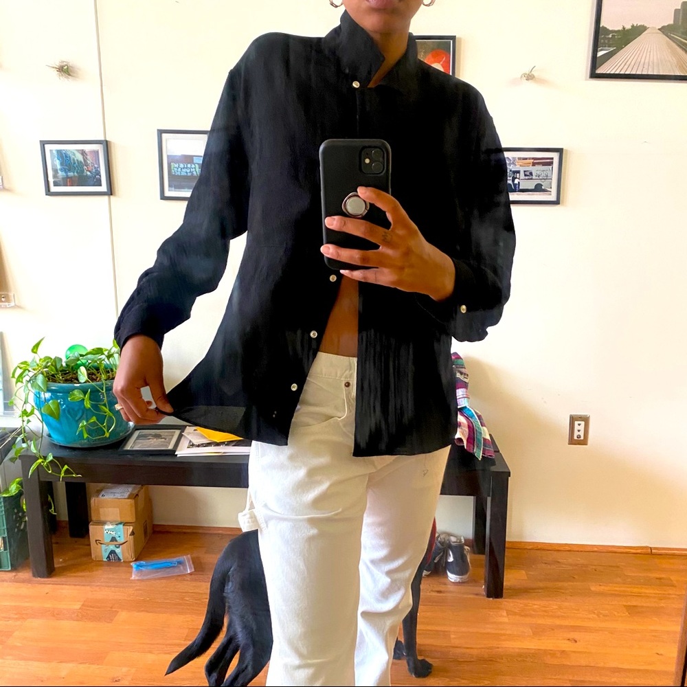 Wilfred crepe button down